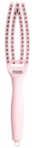 Olivia Garden FingerBrush Pastel Pink - kartáče na foukání/rozčesávání vlasů v pastelově růžové barvě S - small