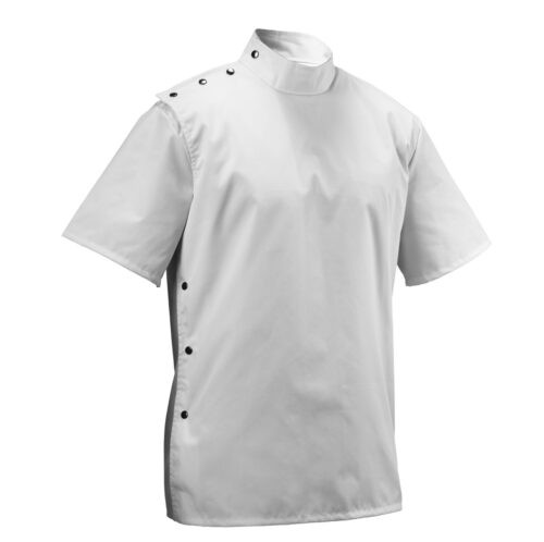 Barber Jacket - ​bílá tradiční košile pro holiče z odolného materiálu 5381 - L - 57 cm x 78 cm