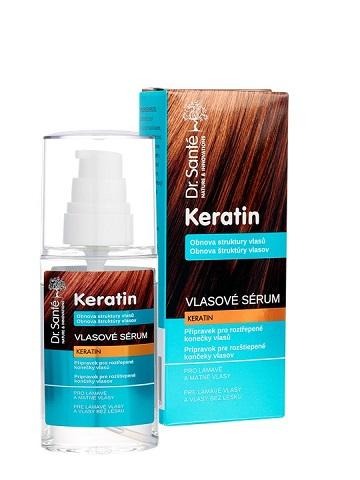 ​Dr. Santé Keratin Moisturizing and hair recovery - sérum pro vlasy lámavé a bez lesku