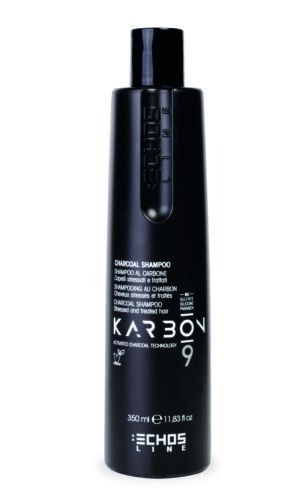 Echosline Karbon 9 Shampoo - šampon s aktivním uhlím pro poškozené a chemicky ošetřené vlasy 350 ml