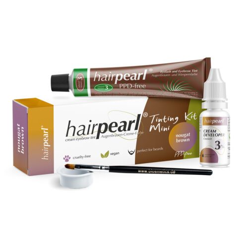 HairPearl Cosmetics Tinting Kit Mini PPD Free - set pro barevné obočí