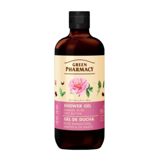 Green Pharmacy Shower Gel Damask Rose ● Shea Butter - sprchový gel s obsahem damaškové růže a bambuckým máslem