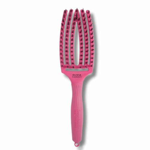 Olivia Garden FingerBrush Iconic - kartáč na rozčesávání a foukání vlasů HOT PINK - růžová