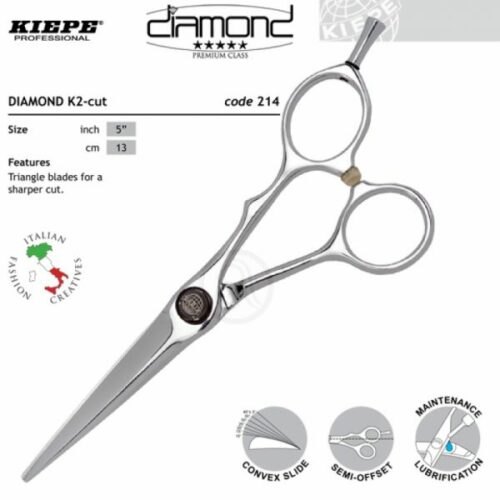 Kiepe THREE STARS Diamond Series 214 Designer - profesionální kadeřnické nůžky 214/5 "Designer