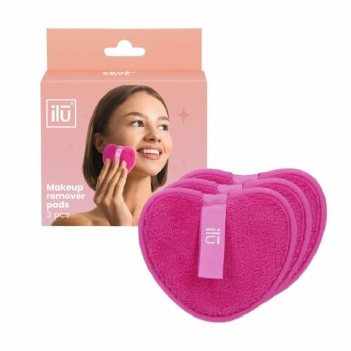 ILU Makeup Remover Pads Hot Pink - odličovací polštářky ve tvaru srdíčka