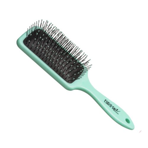 Eurostil Paddle Brush Fluorescent Turquoise S 04280 - plochý kartáč na rozčesávání vlasů S