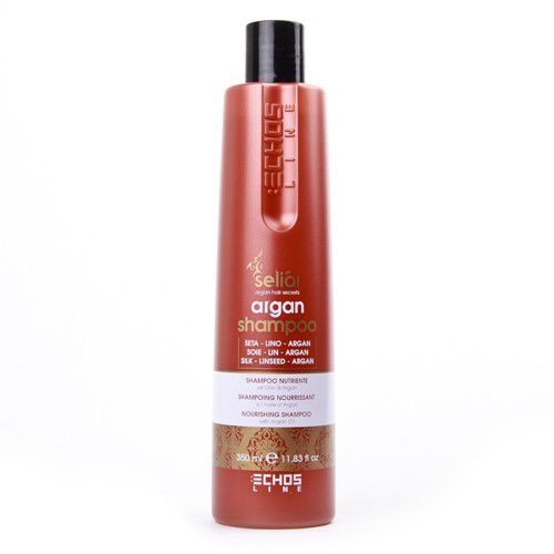 Echosline seliár argan shampoo - výživný šampon na vlasy s arganovým a lněným olejem 350 ml