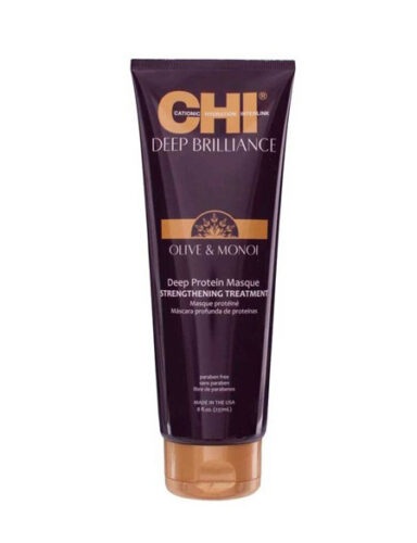 CHI Deep Brilliance Olive & Monoi Deep Protein Masque Strengthening Treatment - hloubková proteinová posilující maska