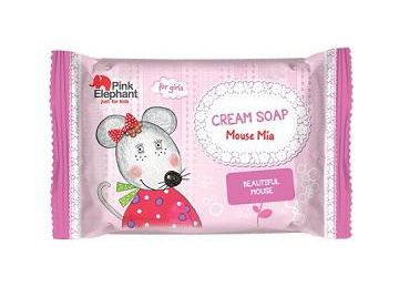 Pink Elephant Myška Mia - krémové mýdlo pro dívky