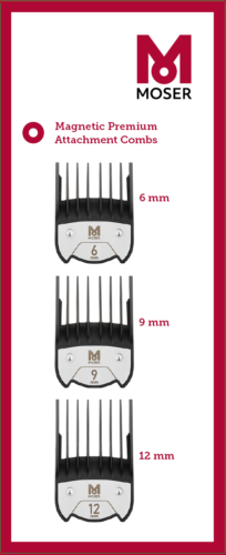 Moser 1801-7020 Magnetic Premium Attachment Combs - náhradní magnetické nástavce: 6