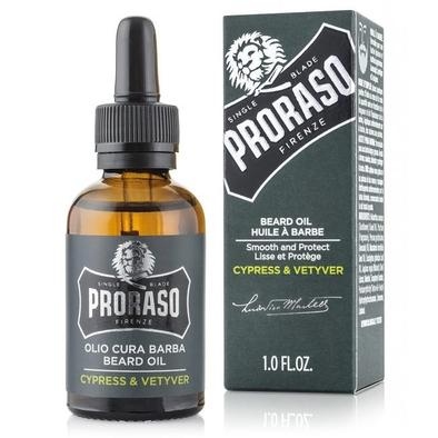 Proraso Beard Oil - Cypress & Vetyver - Ochranný olej na vousy