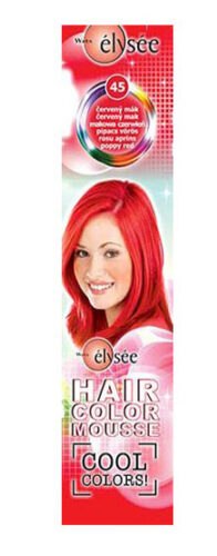 Elysée Color Mousse - barevné pěnové tužidla na vlasy 45 červený mák