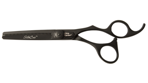 Olivia Garden Silkcut Thinner Matt Black Edition 635 - efilační nůžky