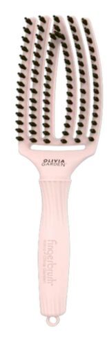 Olivia Garden FingerBrush Bloom Edition - jarní edice kartáčů na foukání a rozčesávání vlasů Edelweiss - béžovo-smetanová