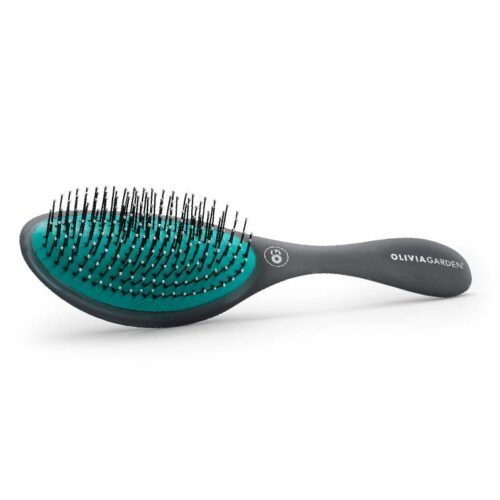 Olivia Garden DETANGLER Medium-Thick Hair - detangler pro střední až husté vlasy (zeleno-šedý)