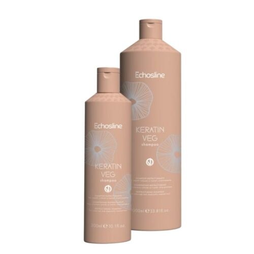 Echosline (new) Keratin VEG Shampoo - obnovující šampon pro barvené a chemické ošetřované vlasy 300 ml