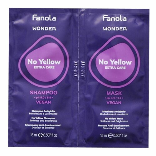 FANOLA VZORKY Wonder No Yellow šampon 15 ml a maska 15 ml